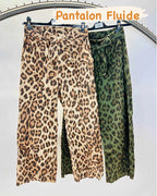 Pantalon ample Léopard Chez Moze