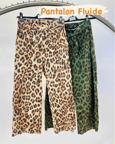 Pantalon ample Léopard Chez Moze