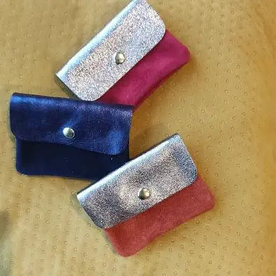 Petit porte monnaie Bi-matière Chez Moze