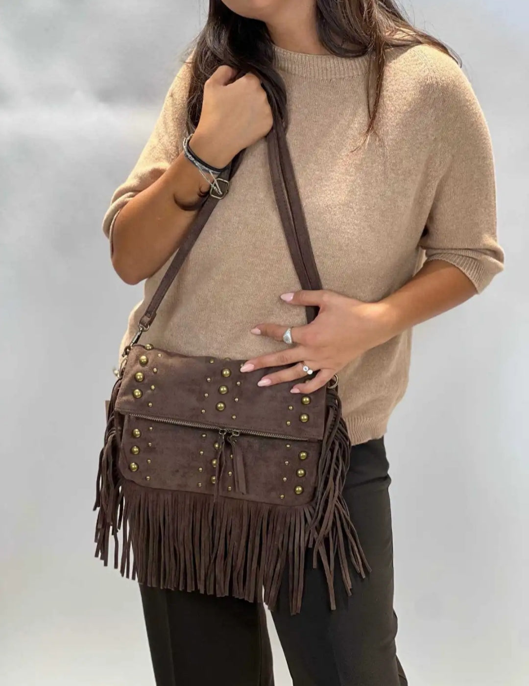 Sac bandoulière Suédine "Anna" Chez Moze