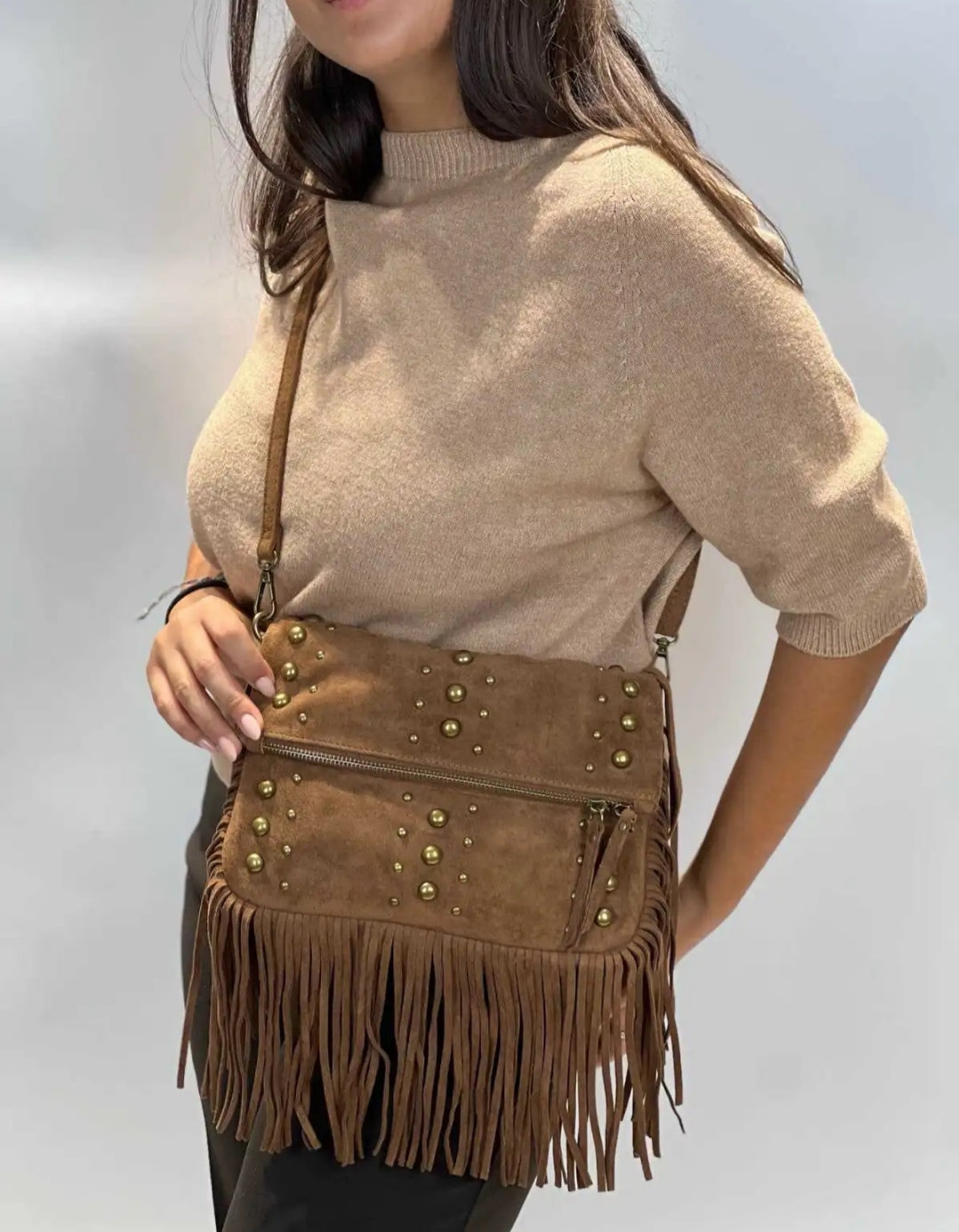 Sac bandoulière Suédine "Anna" Chez Moze