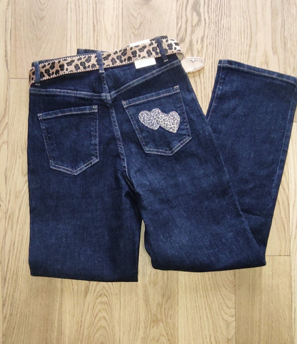 Pantalon Jeans"Cœur Léo" Chez Moze