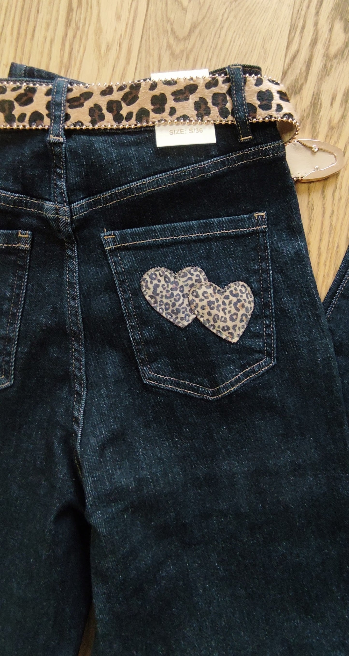 Pantalon Jeans"Cœur Léo" Chez Moze