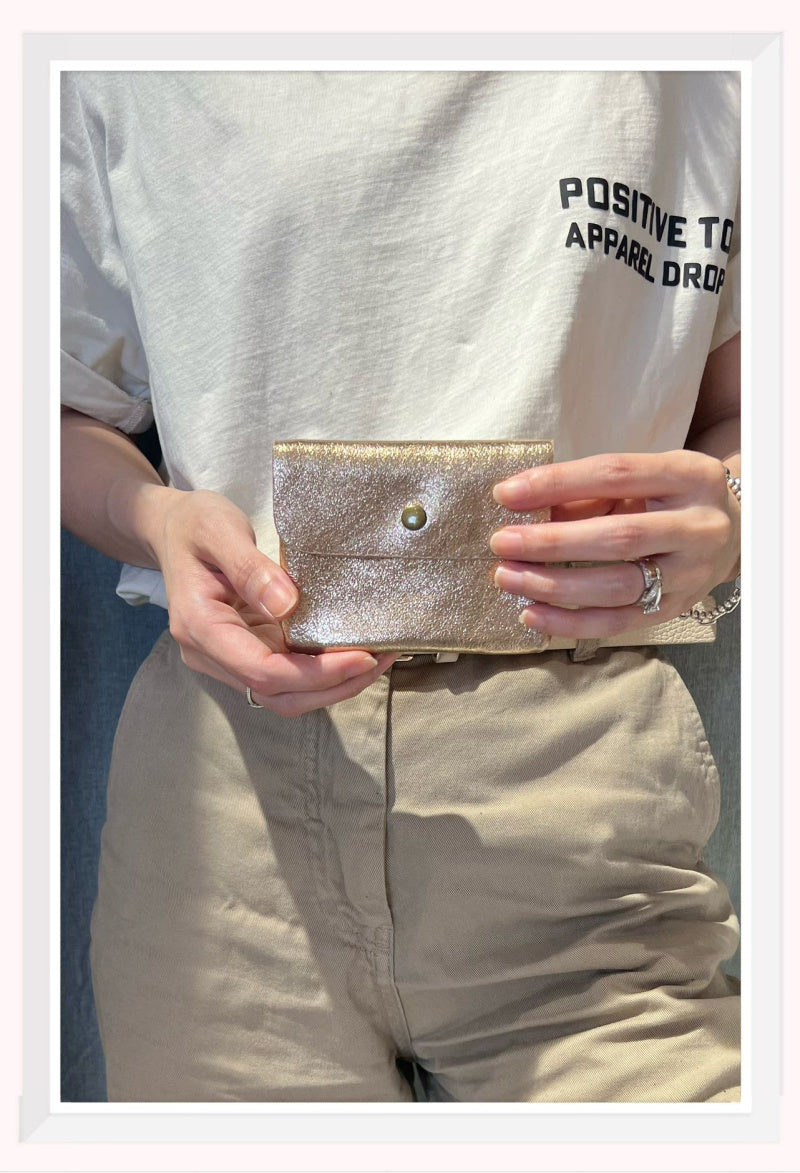 Petit porte monnaie cuir Irisé